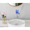 Chrome Bathroom Faucet LED 3 Color Changing Light Waterfall Vessel