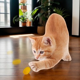 Interactive Toy Ball for Kitten - Cat Interactive Chasing Worm Cocoon Ball Toys,6X Natural Silk Cocoon Toys Boredom-Relieving for Cats, for Kitten Training Indoor Play