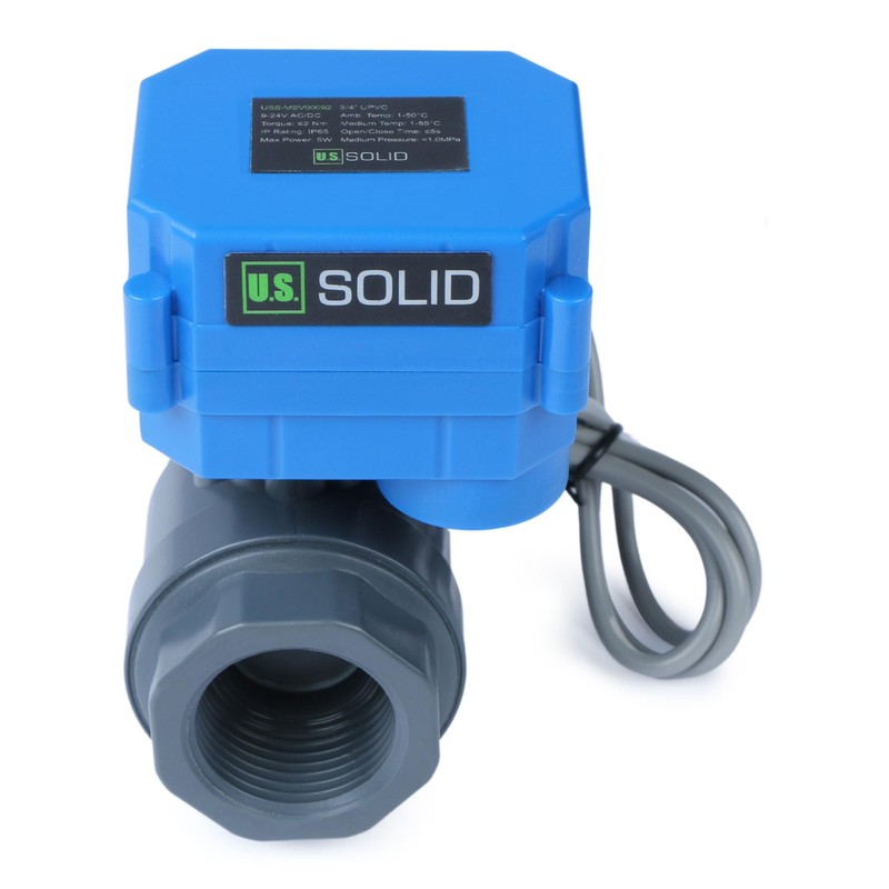 U.S. Solid 1 Inch UPVC Motorised Ball Valve - Plastic