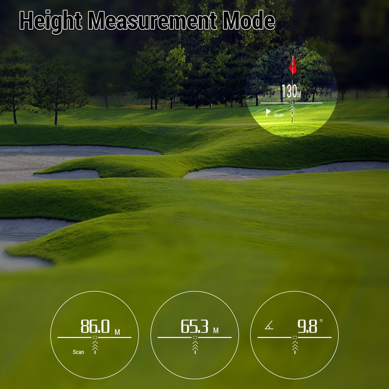 Golf Laser Rangefinder Digital Hunting With Height and Angle Measurement