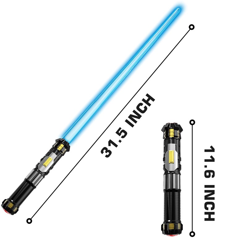 Cawiew 4 Pack Light up Sword Saber with FX Sound