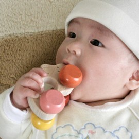 A rabbit car with a comfortable texture (wooden toy that is gentle on babies), Japanese Good Toy, Award winning toy, teeth, pacifier, rattle, wooden toy, educational toy, car, rattle, rattle, car