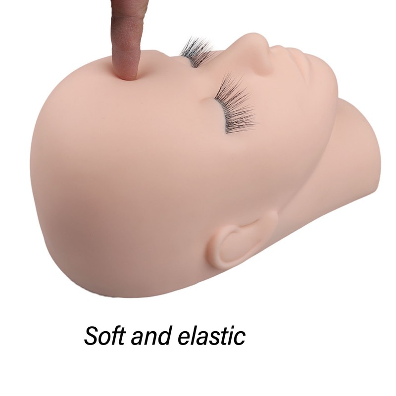 Eyelash Mannequin Head 3 Layers High Density Lash Extension Makeup