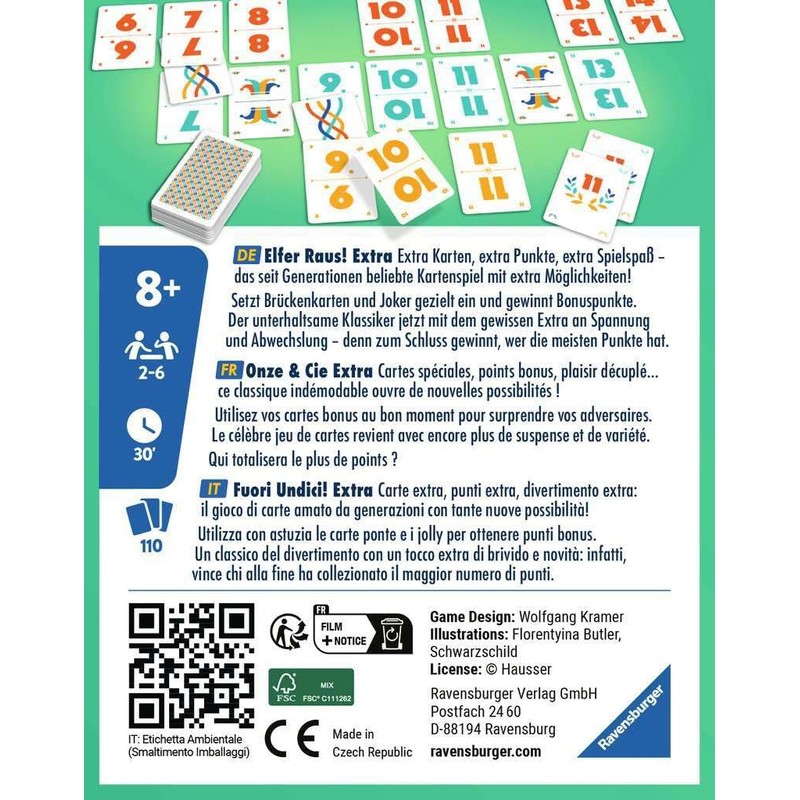 Ravensburger 20946 20756 Elfer Raus Card Game for 2-6 Players,