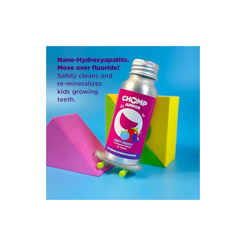 CHOMP Junior Very Berry Toothpaste Tablets with Nano Hydroxyapatite Refill