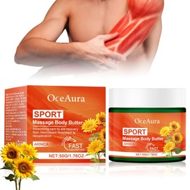 Bio Sport Body Butter mit Arnika-Salbe & Ringelblumen-Extrakt für Natürliche Regeneration nach dem Sport,Vegan,50G