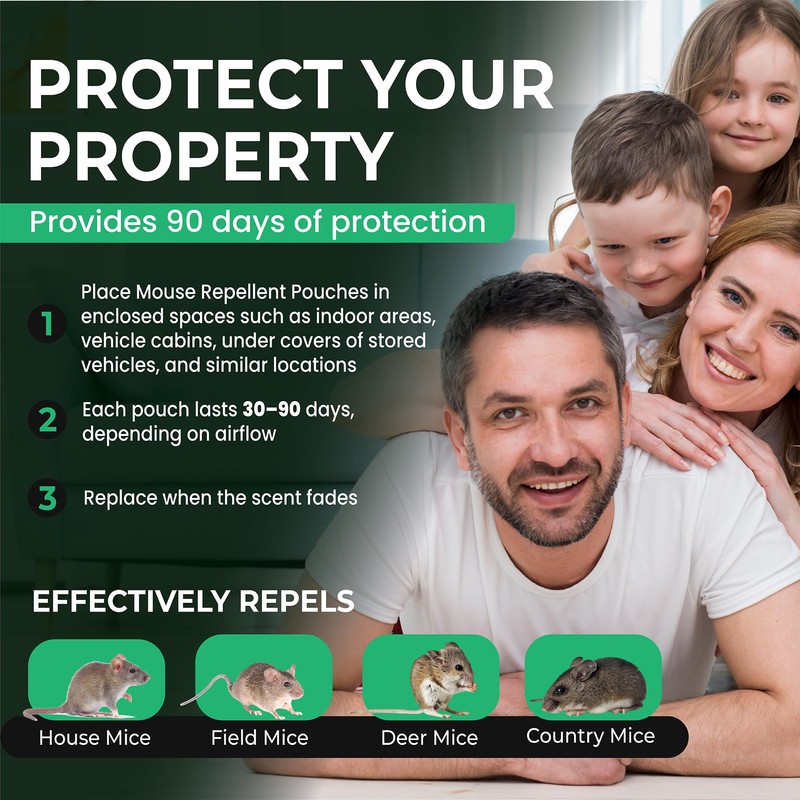 Cousin Carl’s Natural Mouse Repellent Pouches – Plant-Based Pest Control