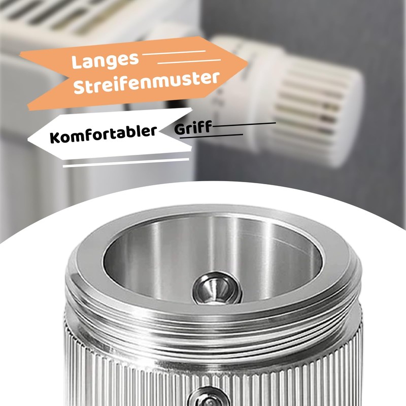 Thermostat Adapter, Pack of 2 Stainless Steel Radiator Valve Adapter,