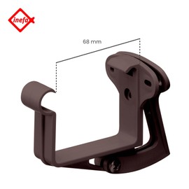 Inefa – Black NW 68, Adjustable with Color Plastic, Rain Gutter Dark Brown Dark Brown