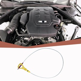 ninawesome Oil Level Dipstick Fit for Hyundai Genesis Sedan DH 2013-2016, Genesis G80 2016-2018 Genesis G90 2018-2019 Engine Oil Fluid Dipstick Replacement for 26611-3CKA0 266113CKA0