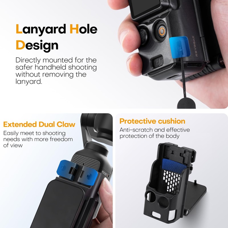 REYGEAK Magnetic Holder Stand for DJI Osmo Pocket 3, Pocket3
