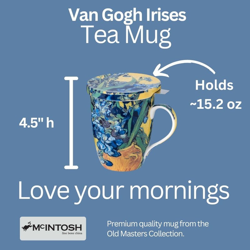 McIntosh Van Gogh Irises Fine Bone China (15 oz) Tea