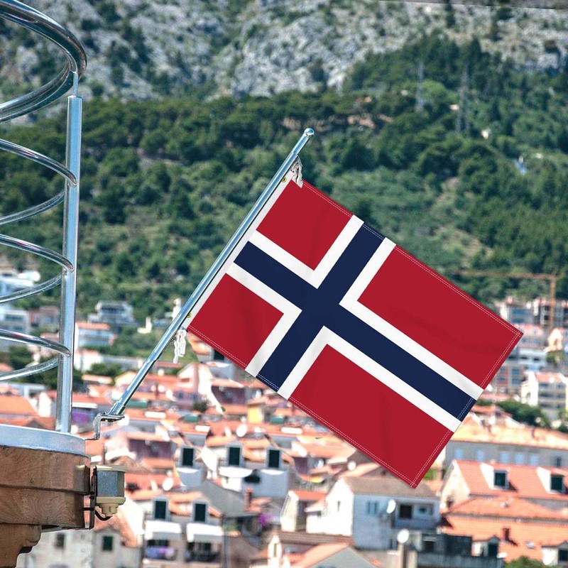 Große 60×90 CM Norwegen Flagge, 2×3FT Medium 150D Norwegisch banner,Strapazierfähige