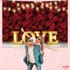 Love with Roses Red Banner