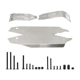 XBERSTAR RC Chassis Armors for ARRMA 1/8 Mojave 4S RC Stainless Steel Chassis for ARRMA 1/8 Mojave 4S RC Guard Armor Skid Plate Armor Upgrade Part
