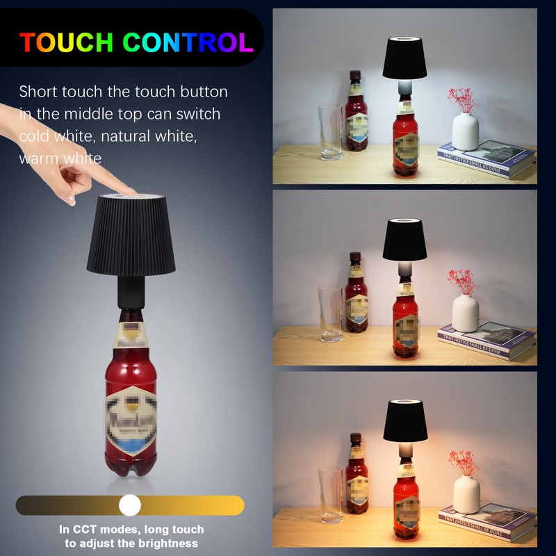 Touch Control Bottle Lamp RGB CCT Restaurant Table Lamp IP54