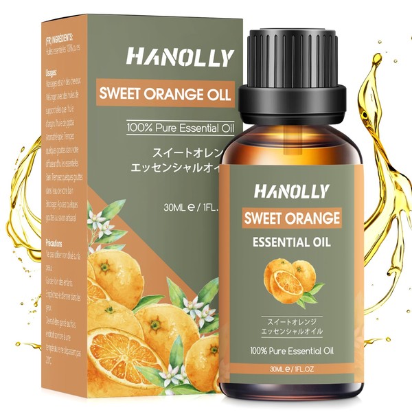 Hanolly Aroma Oil Sweet Orange Essential Oil 30ml Essential Oil 100% Natural Scent Aroma Diffuser Aroma Stone Humidifier Bath Gift