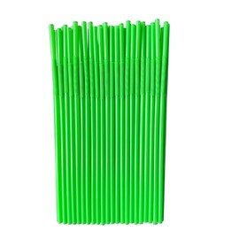 YAOSHENG 200pcs Yellow Straw 10.23" x 0.2"Solid Colors Flexible Drinking Straws, Plastic Disposable Bendy Straws (Green)