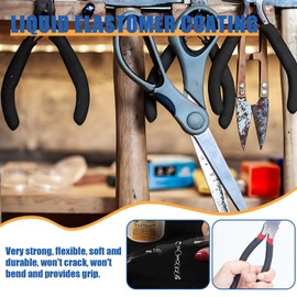 WEILAOK Rubber Coating, Versatile Rubber Paint, Liquid-Dipped, Flexible and Removable, Protective Coating for Pliers and Jewellery Tools, DIY Crafts, Black, 150 g