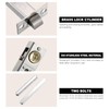 PATIKIL Round Recessed Door Lock, Stainless Steel 304 Hidden Recessed