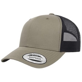 Yupoong YP Classics Retro Trucker Cap 2-Tone, Olive/Black, OSFA