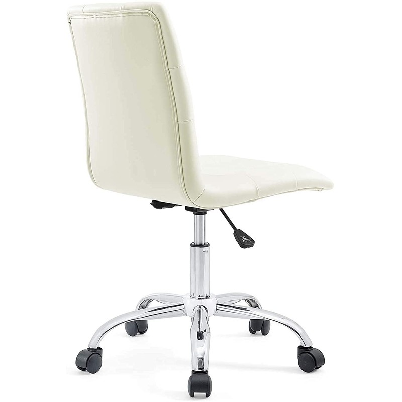 Modway Prim Ribbed Armless Mid Back Swivel Conference Office Chair