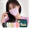 KF94 Indie Air YourFit Boat-shaped Color Mask, Medium, Eco Pack (25 Count) / 7 Colors YourFit Large Plus/Black 25 Pcs 2ea