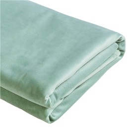 TinaKim Upholstery Cloth Material for Bench Seat, Velvet Fabric, DIY Repair (Light Green, 2 Yards)