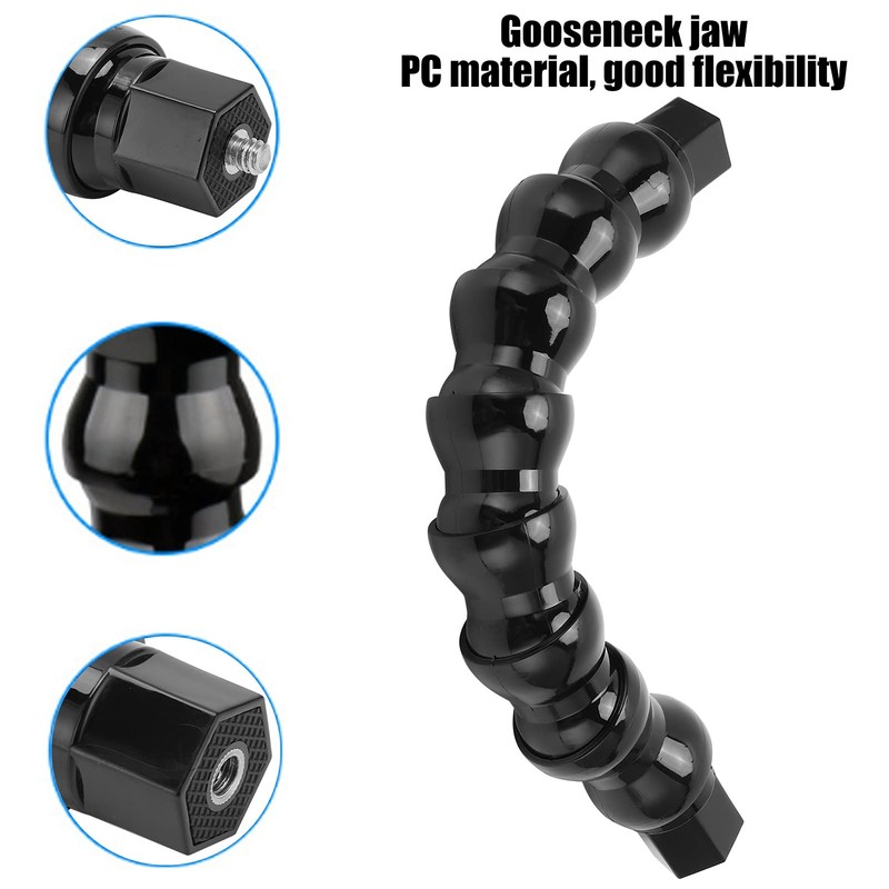 Flexible Monopod Gooseneck Jaws Mount with 8 Sections for Universal