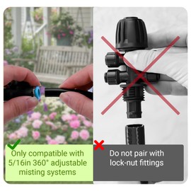 66FT 5/16in Drip Irrigation Hose for 360 ° Adjustable Drip Irrigation System, Black High Density PE Drip Irrigation Tubing for Garden, Lawn, Yard, Plants (0.24" ID - 0.31" OD)