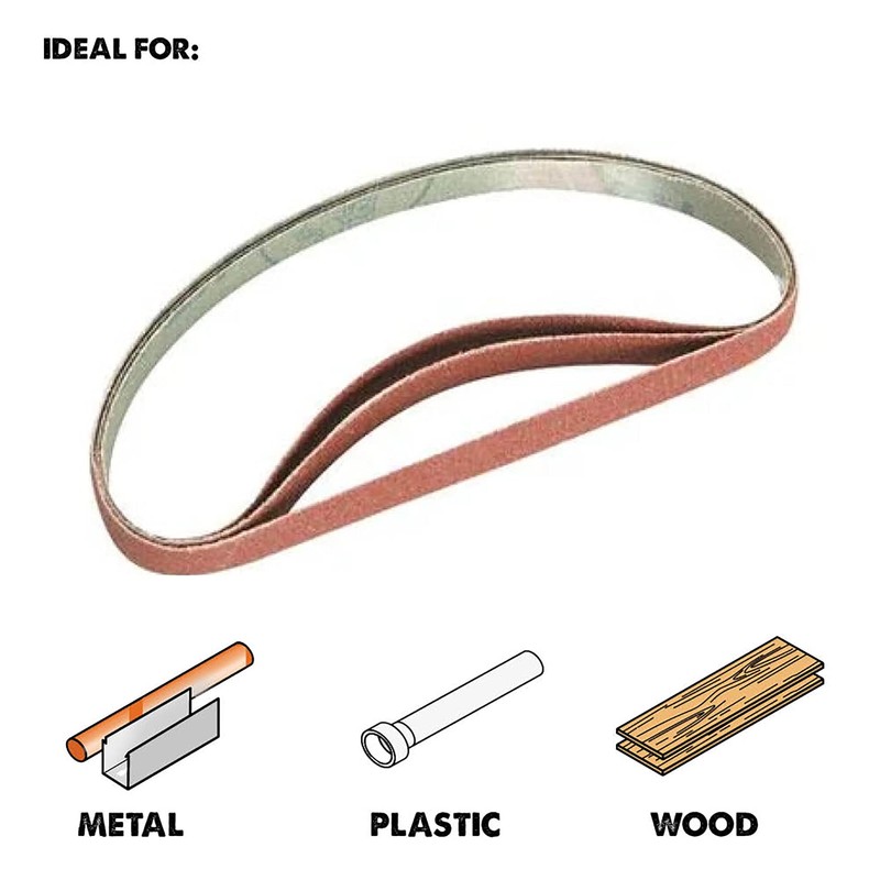 Evolution Power Tools FILESANDP100 File Sander Belts, 100 Grit, Pack