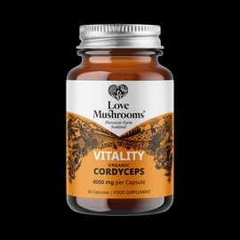 Love Mushrooms Organic Cordyceps 4000mg Capsules