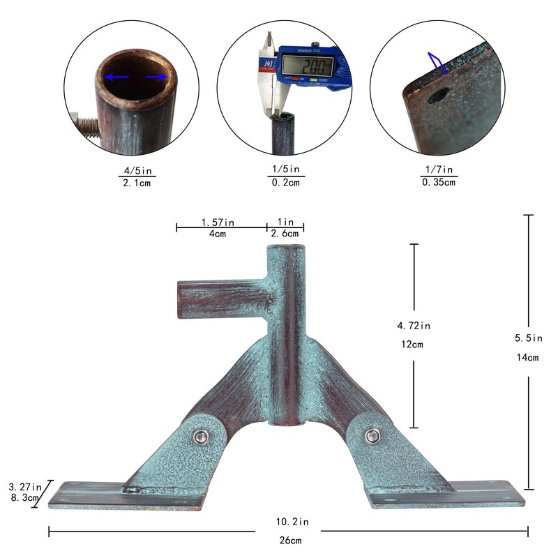 CLYB Adjustable Weather Vanes Roof Mount for Outside Cupola Shed