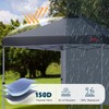 MASTERCANOPY Durable Pop-up Canopy Tent with 1 Sidewall (10'x10',Black)