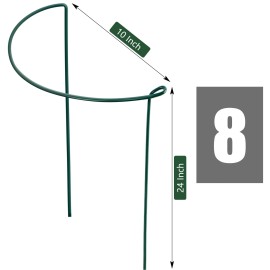 FEED GARDEN 8 Pack Plant Support Stakes, Peony Cages and Supports, Metal Gard...