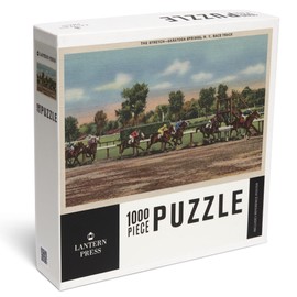 Lantern Press 1000 Piece Jigsaw Puzzle, Saratoga Springs, NY, Horse Race Track Scene