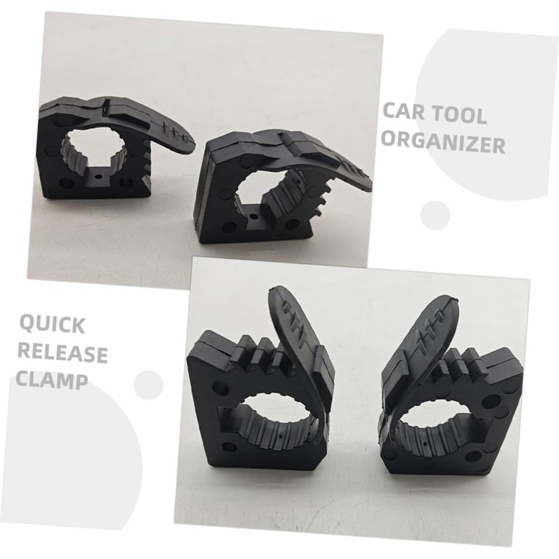 Ipetboom 2pcs Adjustable Quick Release Rubber Pole Clamp Grip for