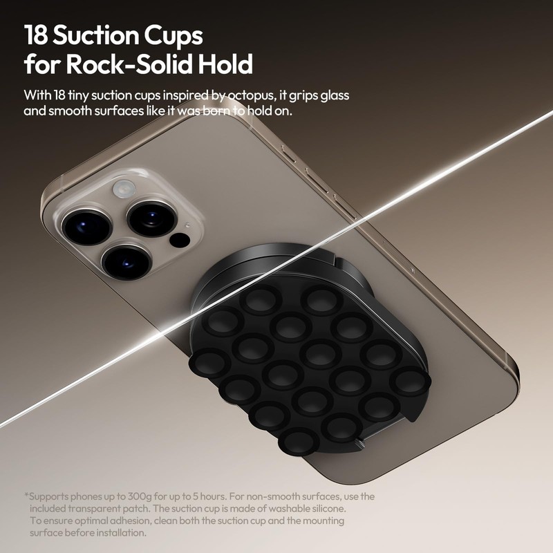 ULANZI MA39 Gym Magnetic Phone Holder, 360 Adjustable Silicone Suction