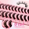 Natural Look Eyelash Extensions, 10 Pairs/tray 15mm Self Grafting Curl
