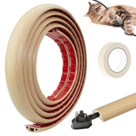 Nokitobu Wire Cover, Mall, Floor Cord Cover, Cable Cover, For Floors, Wire Hiding, Cord Cover, Cord Protector, Wire Mall, Cable Protector, Double Sided Tape Included, Masking Tape, Suitable for Home