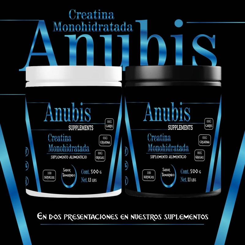 Creatina Monohidratada 500gm Anubis En Polvo Varios Sabores Tamarindo