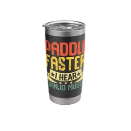 Pickleball - Paddle Faster I Hear Banjo Music Stainless Steel Insulated Tumbler