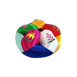 Seoulful Vintage Korean Saekdong Pin Cushion - Traditional Colorful Patchwork Needle Holder - Random Color Selection