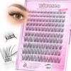 wiwoseo Self Adhesive Lashes Natural Look Clear Band Natural Lashes