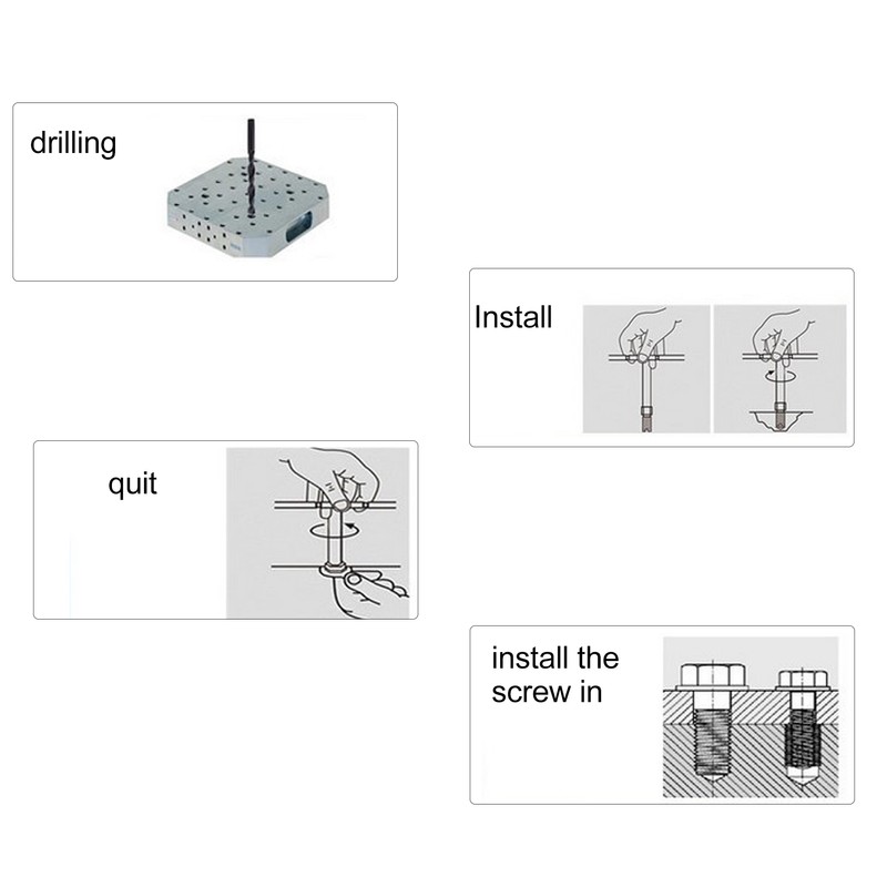75Pcs Stainless Steel Threaded Inserts Nuts Assortment Tool Kit for