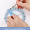 2Pcs 360 Degree Protractor Angle Measure Protractor Circle Protractor 12cm