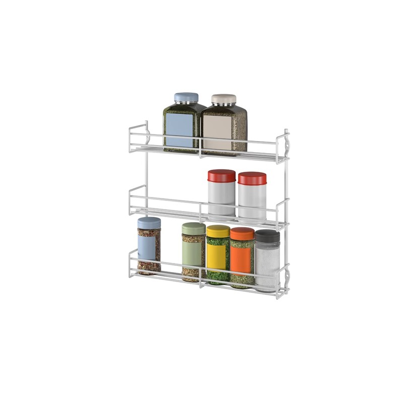 Metaltex Domino Spice Rack 3 Shelves 30 x 7 x