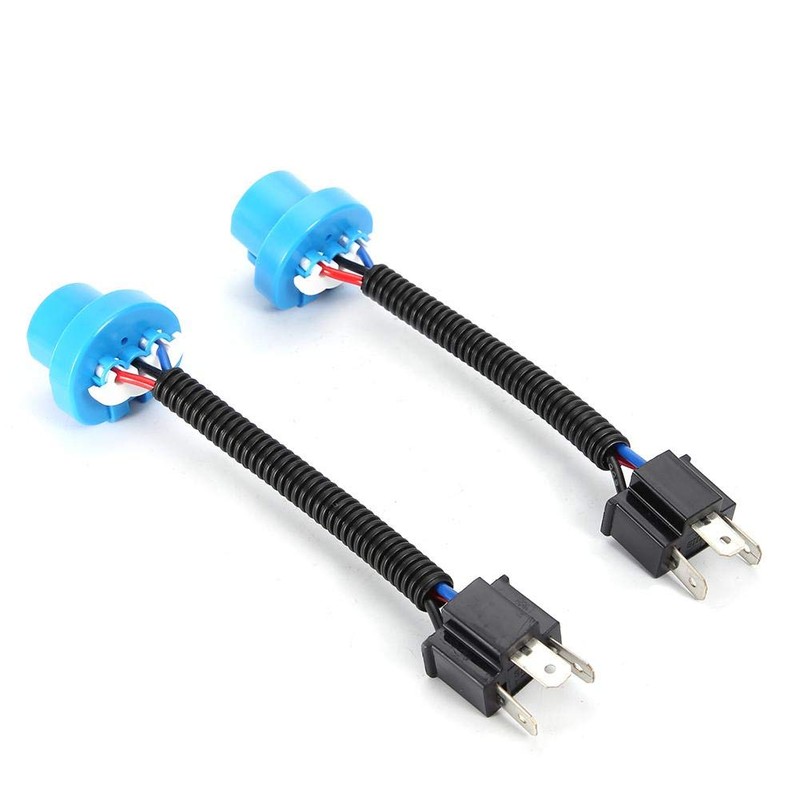 KIMISS Headlight Cable Adapter, 2 Pieces 9007 Male to H4