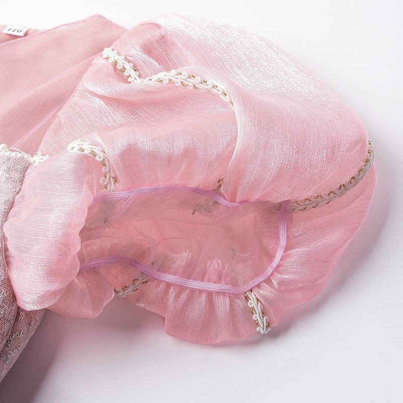 JerrisApparel Girls Princess Dress Puff Sleeve Princess Costume with Accessories