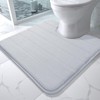 Yimobra Memory Foam Toilet Bath Mat U-Shaped, Soft and Comfortable,